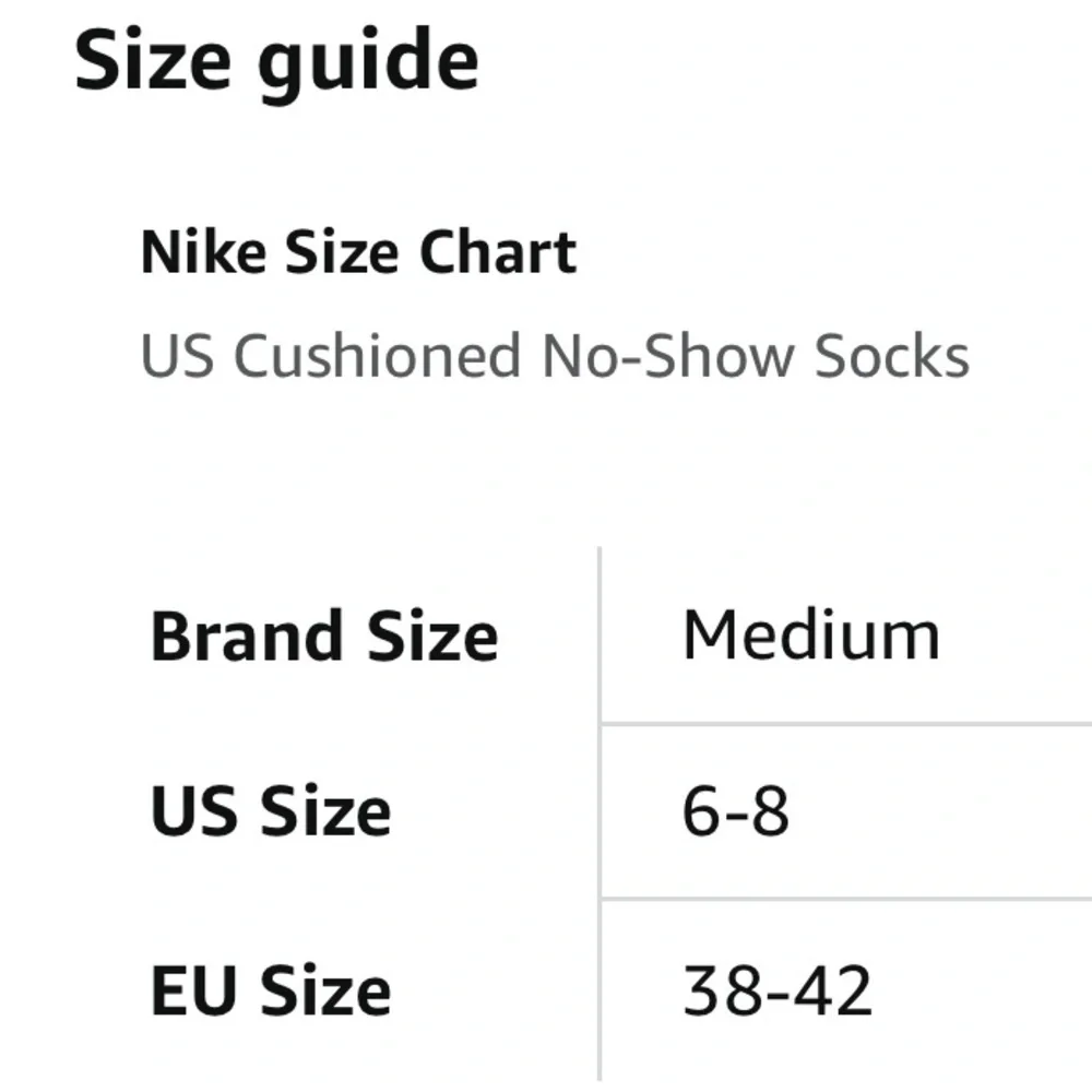 Nike Men’s Essentials Black and White No Show Ankle Socks Med